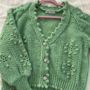Zara beaded cardigan sweater